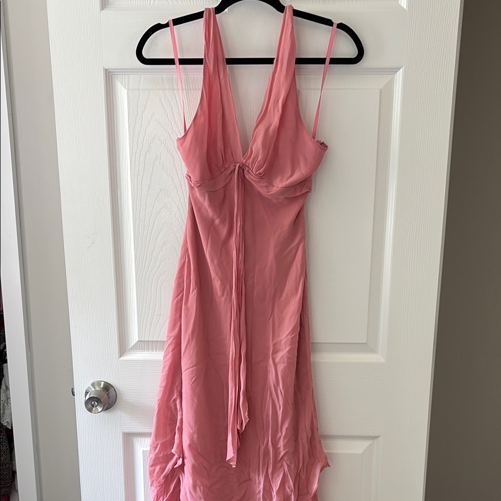 Elegant Pink Sleepwear Dress